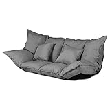 Ribelli 2 Sitzer Hikui Futon Schlafsofa im Japanischen Stil Sofa mit Schlaffunktion 100 x 150 cm (Sofa, grau)