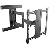 RICOO TV Fernseher-Wand-Halterung Schwenkbar Neigbar (S5744-B) Universal für 45-85 Zoll (bis 50-kg, Max-VESA 400x400) Flach Curved LCD OLED Bildschirm Fernsehhalterung
