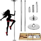 Stepptanzequipment Pole Dance Stange Drehbar Freistehend,strip Stange Ohne Bohren Pole Dance Tanzstange Mobil,Tragbar Tanz Stange 45 Mm,Strip Stange Static & Spinning Dance Pole Stange Pole Dance S