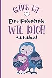 Glück ist eine Patentante wie Dich zu haben: Niedliches Taufpaten Notizbuch als Dankeschön ein schönes Geschenk für Patentante zum Geburtstag und zum Danke sag