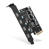 Computer-Adapterkarte PCIE 4X auf 4-Port Typ-C Erweiterungskarte High Speed 20Gbps Drive-Free Desktop Computer Adapter T