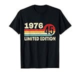 45. Geburtstag Shirt - Retro 1976 Limited Edition T-S