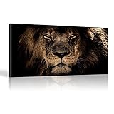 Afrikanische große Löwen Gesicht Leinwand Gemälde an der Wand Kunst Poster und Drucke Tiere Löwen Kunst Bilder für Wohnzimmer 70x140cm I
