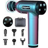 Bigalter Massagepistole Elektrisch, Massage Gun Tiefengewebe Massagegerät, 6 Massageköpfen und 30 Geschwindigkeit, tragbares Muskelmassagegerät zur Muskelentspannung und Schmerzlinderung