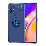 RanTuo Schutzhülle für Samsung Galaxy A13 4G Hülle, Weiche TPU, Kratzfest, Stoßfest, 360 Grad Drehbarer Ringständer, für Samsung Galaxy A13 4G Handyhülle.(Blau)