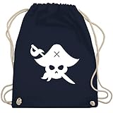 Shirtracer Kinder Karneval und Fasching Kostüme - Pirat Kostüm Fasching - Unisize - Navy Blau - Karneval - WM110 - Turnbeutel und Stoffbeutel aus Baumw