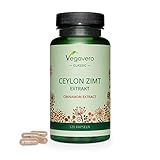 Ceylon ZIMT Kapseln Vegavero ® | HOCHDOSIERT: 2000 mg (8:1 Extrakt) pro Kapsel | 120 Kapseln | Ohne Zusatzstoffe & Laborgeprüft | Veg