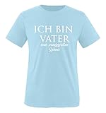 Comedy Shirts - Ich bin Vater eines wundervollen Sohnes. - Herren T-Shirt - Hellblau/Weiss Gr. XL