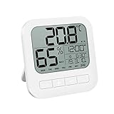 Hygrometer Thermometer innen digital Uhr Datum Wecker Luftfeuchtigkeitsmessg