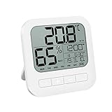 Hygrometer Thermometer innen digital Uhr Datum Wecker Luftfeuchtigkeitsmessg