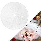 Weihnachtsbaumdecke,90 cm Weihnachtsbaum Röcke,Plüsch, Rund, weihnachtsbaumdecke weißfür Weihnachtsbaum Verzierung Bodendekoration Weihnachtsdeko Weihnachtsbaum Deko Weihnachtsbaumschmuck (Weiß 90cm)
