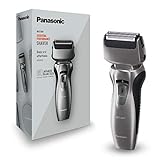 Panasonic ES-RW33-H503 Nass/Trocken-Rasierer, inklusiv Ladestation, 2-Fach-Scherkopf, Wet & Dry Silb