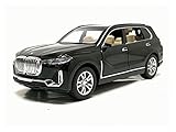 DZYWL Auto Spielzeug Modellbausätze 1:32 Für BMW X7 Die-Cast-Modell Mit Sound Und Licht Zurückziehen Spielzeugauto Collecton Ausdruck Der Liebe (Farbe : Schwarz)