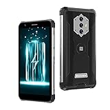 Blackview BV6600 Outdoor Smartphone Ohne Vertrag, 8.580mAh Akku, 16M+8MP Kamera, 6GB ROM 128GB erweiterbar, 5,7 Zoll 4G Dual SIM Robustes Handy, Android 10/NFC/Face ID/OTG/IP68/GPS - Schw