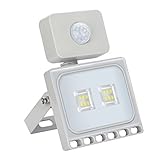 10W LED Strahler mit Bewegungsmelder, 800LM Superhell Außenstrahler LED Fluter 6000K Kaltweiß,IP65 wasserdicht, Flutlichtstrahler Scheinwerfer Licht Wandleuchte für Garten Garage H