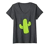 Damen Kaktus. T-Shirt mit V