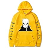 STaemin Tokyo Ghoul Cartoon Anime Japanische Tokyo Ghoul Kaneki Sweatshirt mit Kapuze für Herren, Gelb L