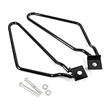 Motorrad-Satteltaschenhalterung, korrosionsbeständige Satteltaschen-Halterung für Satteltasche für XL883/1200 HD1450/1584(Schwarz)