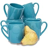 konsimo. LUPIN Große Tasse Becher Mug Kaffeetassen Teetassen mit Henkelbecher Coffee Cup Steinzeug 6er Set 340 ml Türk