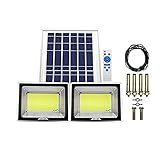 WKZ Solar Flutlicht Fuir Auben, IP 67 wasserdichte Super Hell Solar Strahler Garten， Hochwertiger Dual-Core-Stecker， FüR Garten- Zaun-TüR- Hof- Solarlampen Fuir AuBen(Size:2400W)