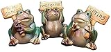 Desktop-Skulptur Frosch Statue Dekoration Keramik Niedliche Tier Skulptur Familie Wohnzimmer TV Kabinett Kinderzimmer Garten Handwerk Dek