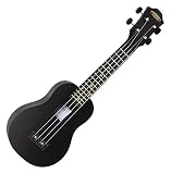 Classic Cantabile OV-04 BK Ukulele - Sopran-Ukulele im Roundback-Design - Mensur: 342 mm - Korpus und Hals aus ABS Kunststoff - Decke aus Linde - Gesamtlänge: 54 cm - Farbe: Schw