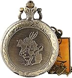 Schöne Taschenuhr Romantisches Bronze Niedliches Kaninchenuhr Geschenk