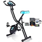 ANCHEER Heimtrainer Fitness Bike, faltbar, F-Bike, Indoor Bike Bike zu Hause, Fitness Bike mit 11 Stufen, Verstellbarer Magnetwiderstand und Armtrainingsb