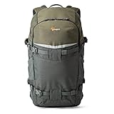 Lowepro Flipside Treck 450 Rucksack, Kamerarucksack für DSLRs und mehrere Objektive, Kamerarucksack für Laptop, Tablet, Fotozubehör, Stativ, Grau, 28,5 x 21 x 49