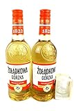 Zweier Paket Zoladkowa Gorzka Traditionell Vodka (2x0,5), 34% Vol. + gratis original Shot Glas Zoladkowa Gorzk