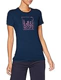 CMP – F.LLI Campagnolo Damen T-Shirt aus 50% Jersey Merinowolle, Blau, D44