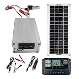 Viudecce 200W Solarpanel-Kit 12V Bis 220V BatterieladegeräT RV Travel Trailer Van mit 100A C