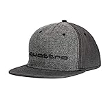 Audi Sport GmbH 3131700800 Basecap Snapback Cap Baseballcap Kappe, mit Quattro Schriftzug, g