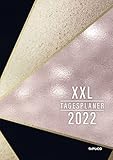 XXL Tagesplaner 2022: 12 Monate Terminkalender inklusive Zeitangabe (06:00-23:00 Uhr); 1 Tag 1 Seite; linierte Seiten; Din A4; 392 weisse Seiten, Softcover 'Edle Art Deco Kunst'