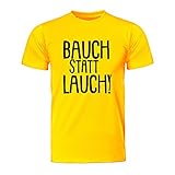 Bauch statt Lauch, Herren T-Shirt - Fairwear -, Größe M, gelb