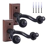 Gitarrenhalterung Asmuse Gitarrenhalter für die wand für E Bass Gitarre Folk Akustik Western Spanische Gitarre Banjo Mandoline Black Walnut Hartholz 2 Stück