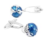 xiaofeng214 Globe Cuff Schnalle,Exquisite Persönlichkeit Trend kreative Männer Französisch Hemd Manschette Nägel (Color : 01)