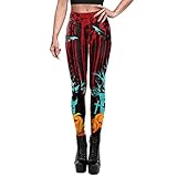 Sporthose Leggings für Damen Fitness Laufhose, Damen- undurchsichtige dünne Pencil- Hosen Halloween-Kürbis-Fledermaus- Spinne Web- Drucke laufende Sportgamaschen lange Hosen aktive Strumpfhosen Sp