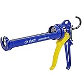 S&R Kartuschenpresse mit Drehrahmen für Kartuschen bis 310ml, professionelle Silikonspritze, Kartuschenpistole mit Schubverhältnis von 18:1, mit Reinigungspin für verstopfte Dü