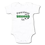 G-graphics Papas Kleiner Bremen Fan Baby-Body (250.0241) (3-6 Monate, weiß)