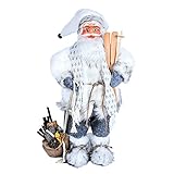 JHKJ ​Weihnachtsmann Weihnachtsmannfigur ​Dekorationen Weihnachtsfigur Figurendekoration,A,45cm/17.7