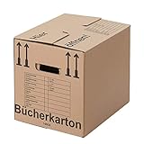 BB-Verpackungen 10 x Bücherkarton Compact 400 x 330 x 340 mm (stabil 2-wellig, doppelter Boden, Aktenkartons aus recycelter Pappe) - Sets zwischen 5 und 300 Stück