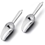 2Pcs Lebensmittelschaufel aus Edelstahl, Eisschaufel Schaufel, Eisschaufel aus Edelstahl, Schaufelschaufel aus Edelstahl, Kaffeebohnenschaufel aus Edelstahl, Süße Schaufel aus E