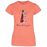 Royal Shirt a71 Damen T-Shirt Bierkönigin | Bayern Bier Hopfen Malz Funshirt München, Größe:XXL, Farbe:Heather Orang