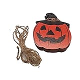 Mengove Holz Anhänger Holzanhänger Kürbis Halloween Ornamente Zum Aufhängen für DIY Handwerk Party Holzscheiben Blank Hängende Ausschnitte Festival Holztür Dekoration Tisch Garten Z