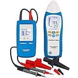 PeakTech 3435 – Leitungssuchgerät mit Sender & Empfänger für Kurzschlüsse, Sicherungen, metallische Rohranlagen, Spannungsmesser, Leitungsfinder in Wänden, Decken, Böden - Empfangstiefe: bis 2 M