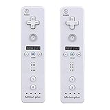 SIBIONO - Wii Remote Motion Plus Controller (2 Packs) für Nintendo Wii & Wii U Videospiel Gamepads (weiß)