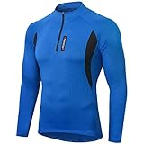 MEETWEE Herren Radtrikot Fahrradtrikot Langarm, Fahrradbekleidung Radshirt Fahrradshirts für Männer, Atmungsaktive Cycling Jersey Schnell Trocknen Radsport Bekleidung