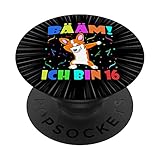 Dabbing Corgi - Bääm Ich Bin 16 Mädchen Junge 16 Geburtstag Party PopSockets mit austauschbarem PopGrip