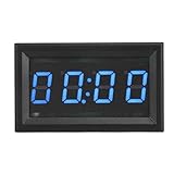 EBTOOLS Digitale Auto-Uhr, 4.5-30V Multifunktions-LED-elektronische Digital-leuchtende Auto-Uhr-zusätzliche Dekoration für Auto-LKW-Boote(BLAU)
